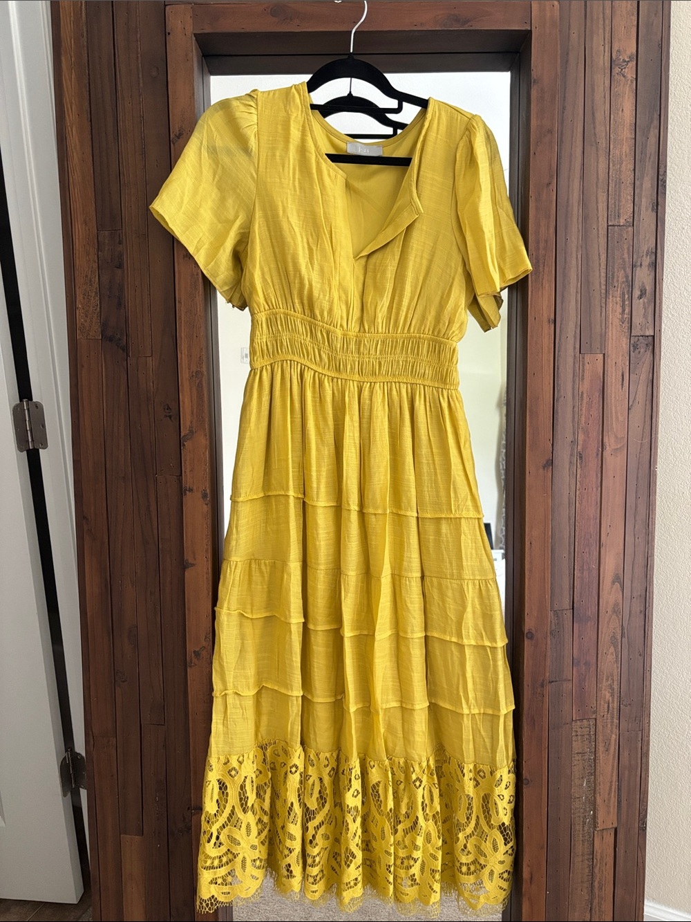 Tiered Maxi Dress with Lace Hem